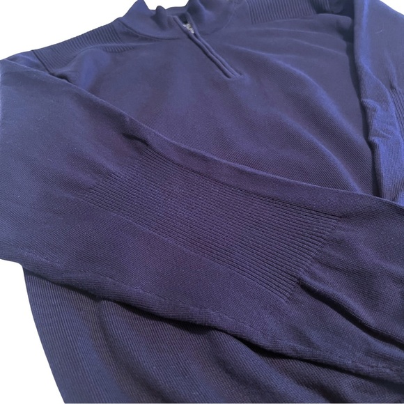 Cutter & Buck Quarter Zip Pullover Long Sleeve Sweater Navy Blue Medium MCS07544 - Picture 6 of 14